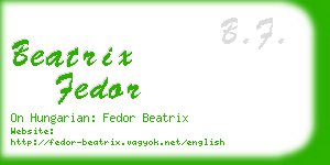 beatrix fedor business card